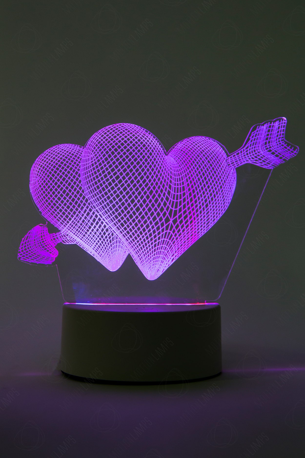 Lampa s 3D iluzí pro milence